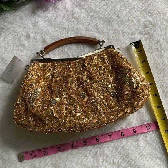 New Gorgeous Vintage bag with Sequins And Beads. Large evening bag. - Picture 8 of 8